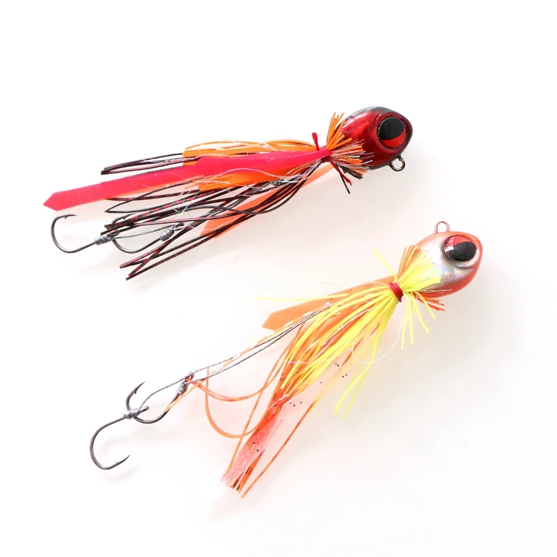 2PCS 11CM 30g/40g Jig Fishing Lures Big Eyes Squid Head Octopus Hook Soft Baits High Quality Rubber | Спорт и развлечения