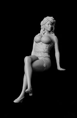 

1/32 Risen Figure Model Kits German Pin up Set2 Unassembly Unpainted