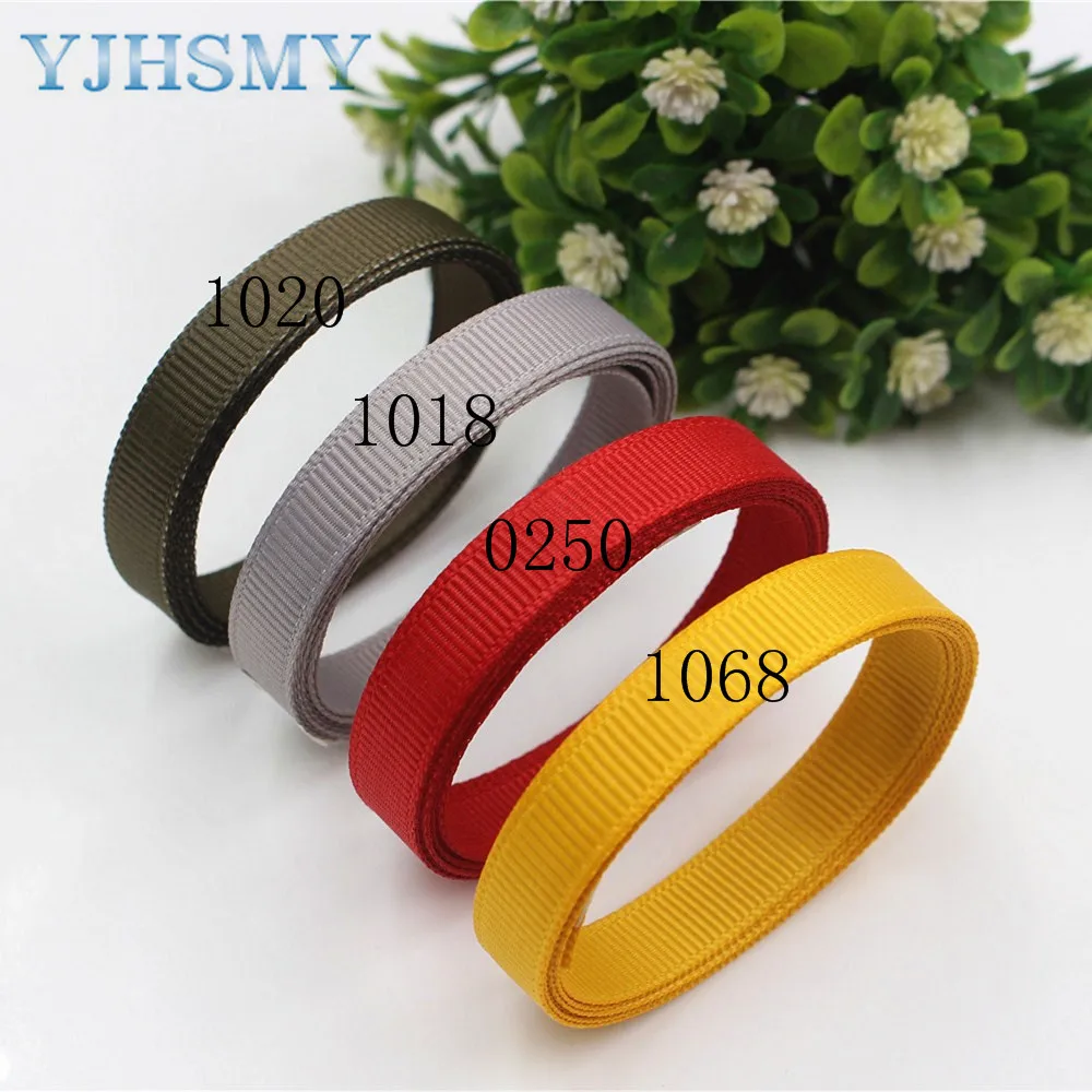 

YJHSMY J-17803-L10MM,10 mm 5 Yards Solid color Printed grosgrain ribbons,Garment accessories DIY handmade hair accessories