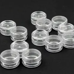 (100 шт./лот) ps косметический контейнер небольшой образец Jar Пластик Дисплей случай 3 г Мини хранения бутылки jar