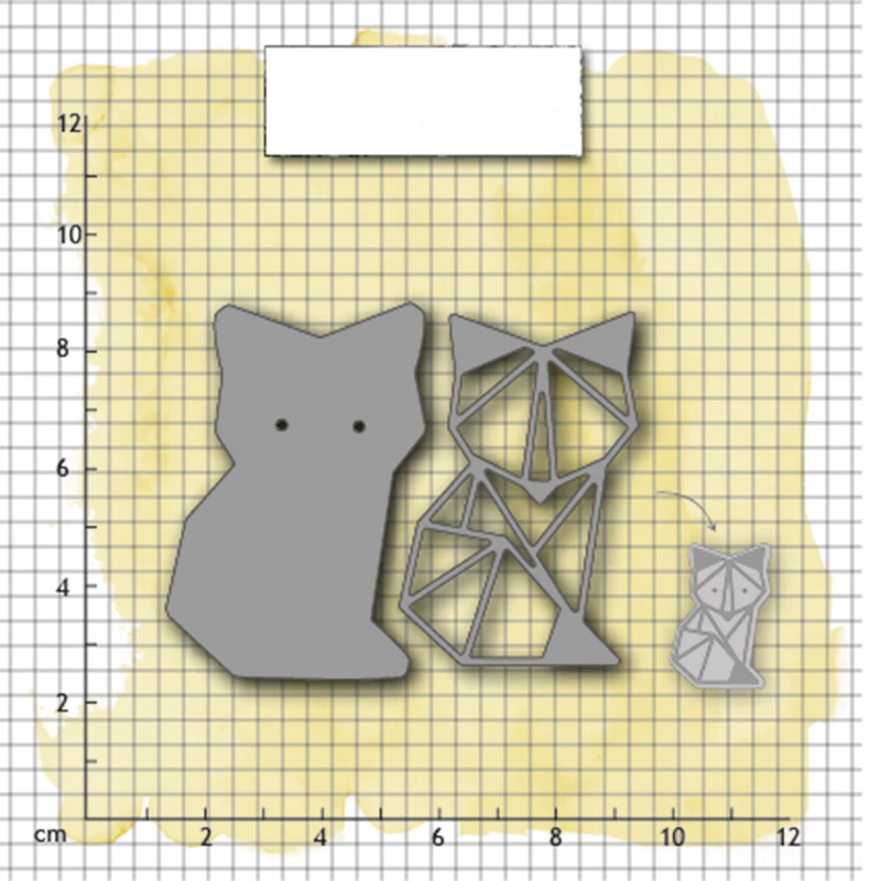 

JC Metal Cutting Dies for Scrapbooking Metal Fox Frame Stencil Handmade Paper Cut Dies for Card Making Model Decoration Craft