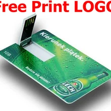 Бесплатный логотип) ультра-тонкая карта usb флэш-накопитель 1 Гб 2 ГБ 4 ГБ 8 ГБ 16 ГБ 32 ГБ humb pen drive 100 шт/лот