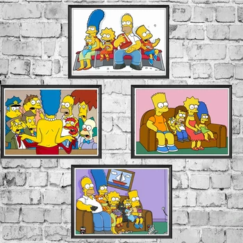 

The Simpsons Movie Comic Posters Good Quality Painting Coated Poster White Paper For Home Bar Wall Decor/Stickers