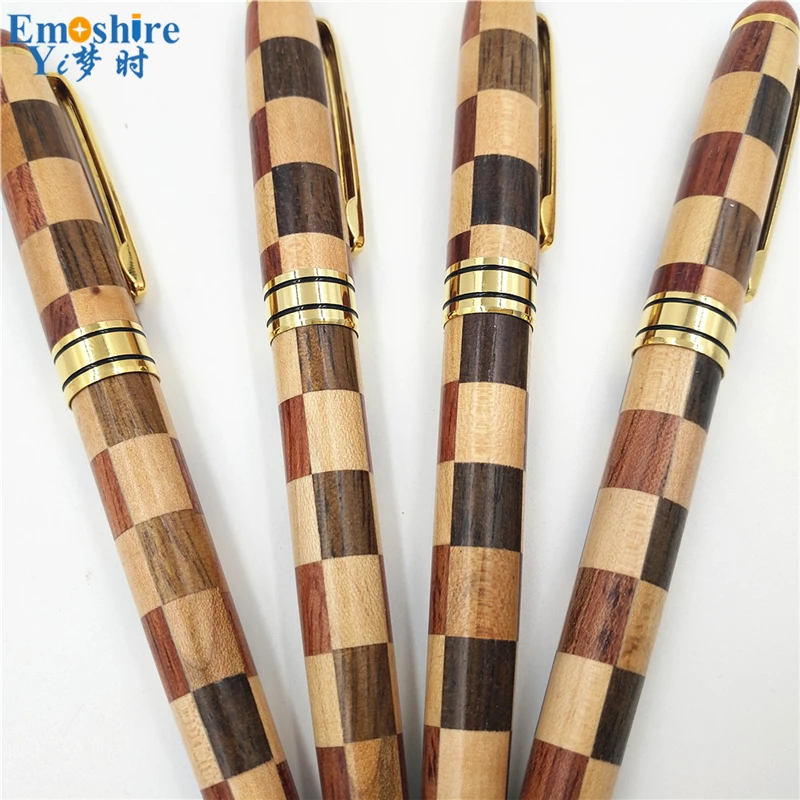 Emoshire Mosaic Signature Pen Fine Set Mahogany Gel Pen Campus Chinese Style Creative Gift Customization (4)