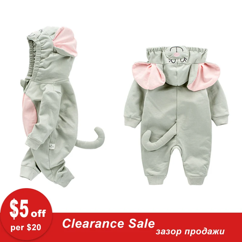 

6-18M Cute Animal Baby rompers monkey baby girl boy clothes newborn boy jumpsuit cotton romper kids pajamas winter outwear