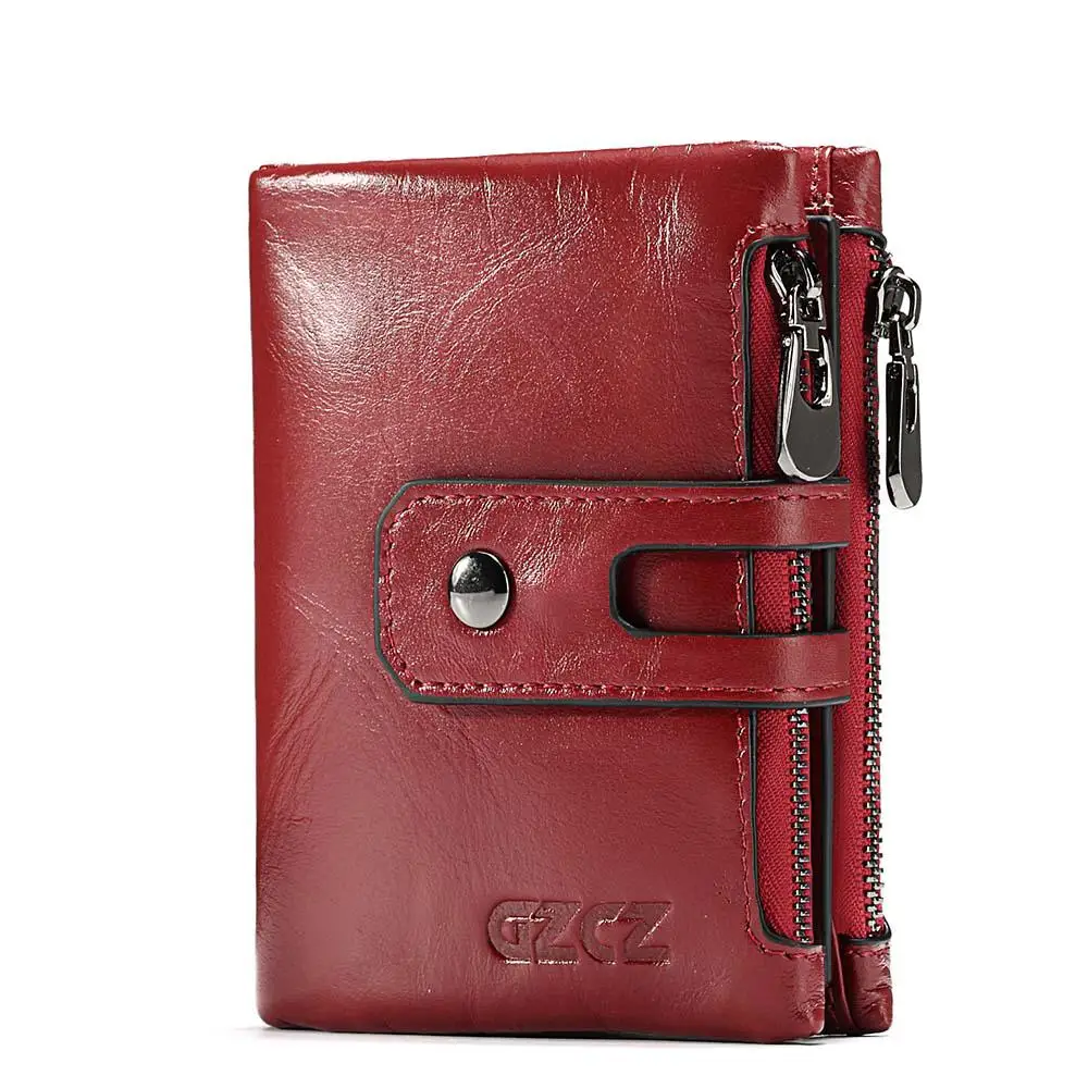 Модный женский кошелек из натуральной кожи с несколькими карманами, женский кошелек, держатель для карт, сумочка, Женский кошелек - Цвет: Red Wallets