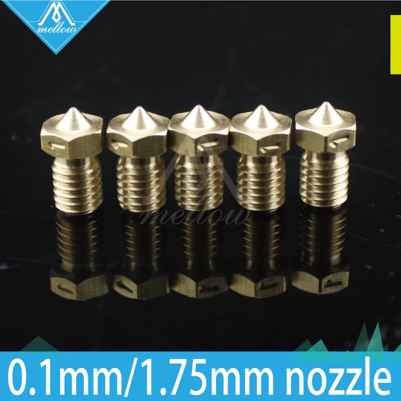 3D Printer Nozzle Brass MK8 Extruder Nozzle Print Head 0.1mm-1.0mm M6 thread lot