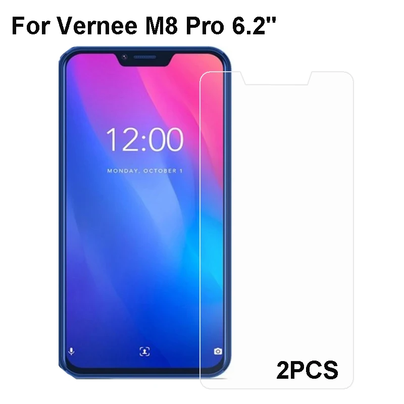 

2PCS Vernee M8 Pro Tempered Glass 9H High Quality Protective Film Explosion-proof Screen Protector For Vernee M8 Pro