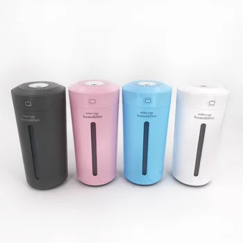 

230ml Mini Air Humidifier USB Ultrasonic Humidifier Car Aroma Diffuser Electric Essential Oil Diffuser Cup 7 Color LED Lights