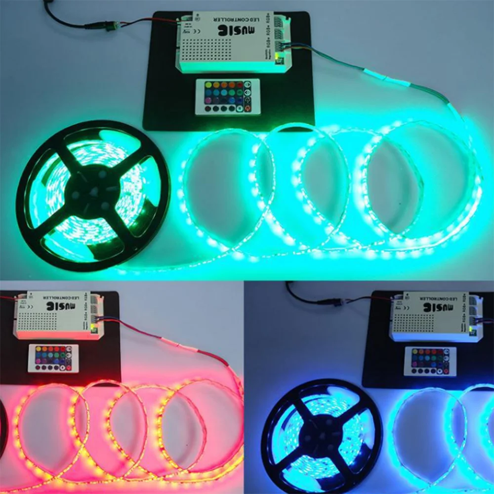 24 клавиши RGB управление Лер 12 В 24 в Музыка Звук управление беспроводной ИК пульт дистанционного управления светодиодный контроллер Colorfuls диммер для светодиодный полосы