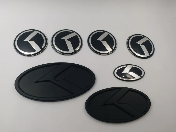 K Logo 7 шт./компл. автомобильный передний задний стеллаж значок Крышка эмблема для