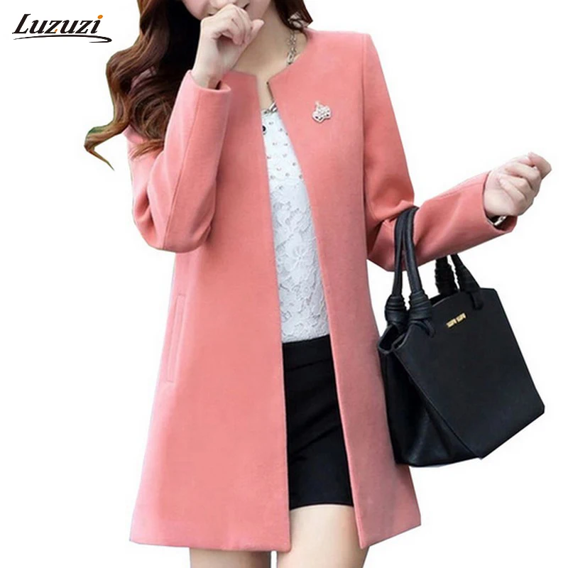 

Fashion Round Neck Long Sleeve Women Coats Solid Color Casaco Feminino Loose Cardigan 2019 Spring Slim Thin Outerwear CR6594