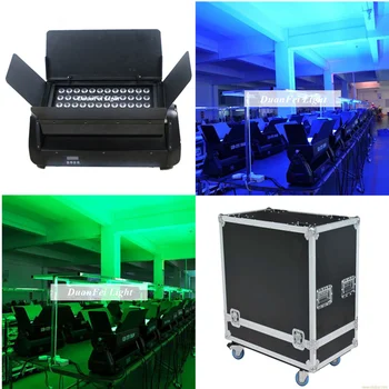 

(4pcs+Flycase) Barn door outdoor led wash wall light rgbw city color led 48x10w waterproof led wash lyre rgbw