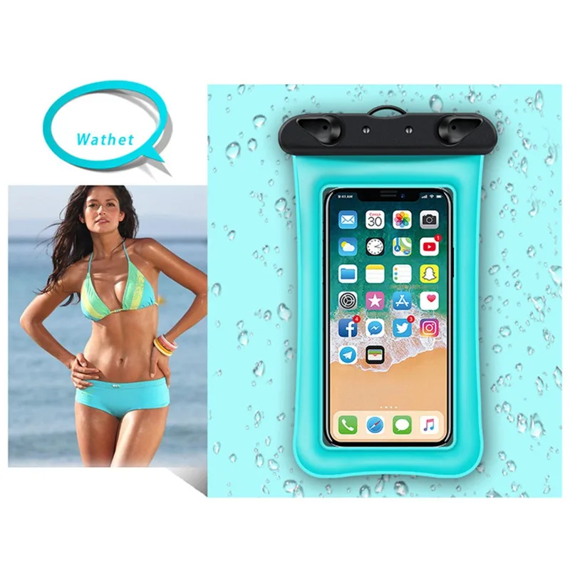 Waterproof Floating Phone Case Underwater Swimming Bag Universal Phone Cover Dry Bag Pouch Strap for iPhone for Samsung for HTC  (12)