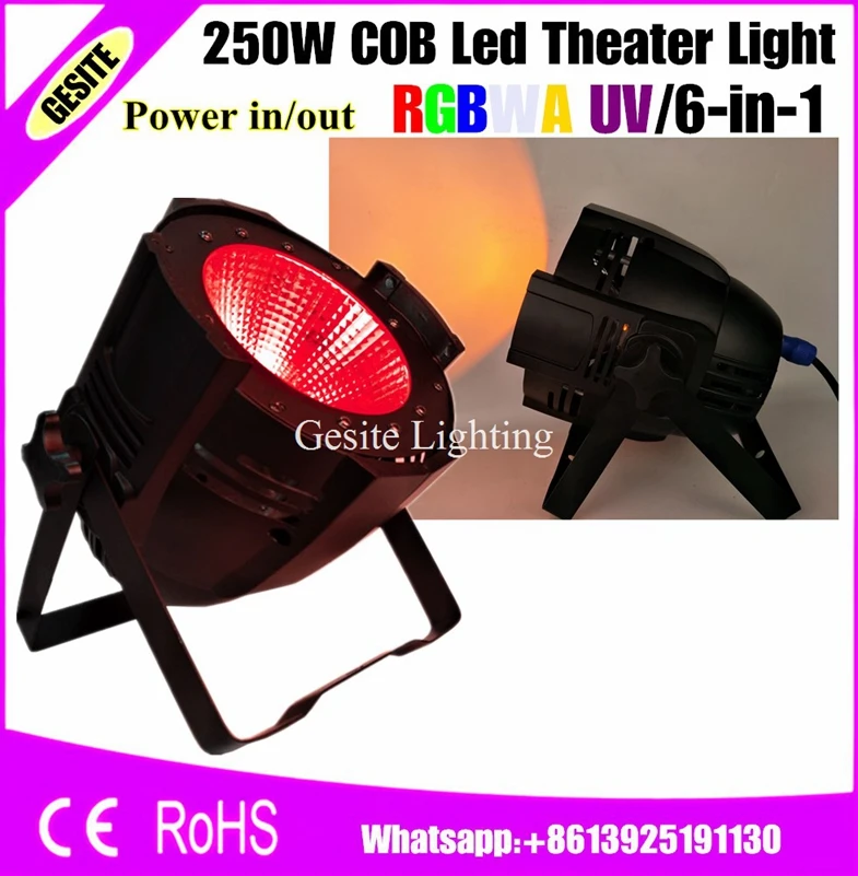 6 шт./лот Barndoor COB 200 Вт RGBW 4в1 250 RGBWAUV в 1 led par профессиональные огни для dj|rgbw 4in1|led rgbwauvpar