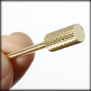 

by dhl or ems 200pcs high quality Electric Gold Carbide art Nail Care Bit Accessories Tool File Metal Round Style