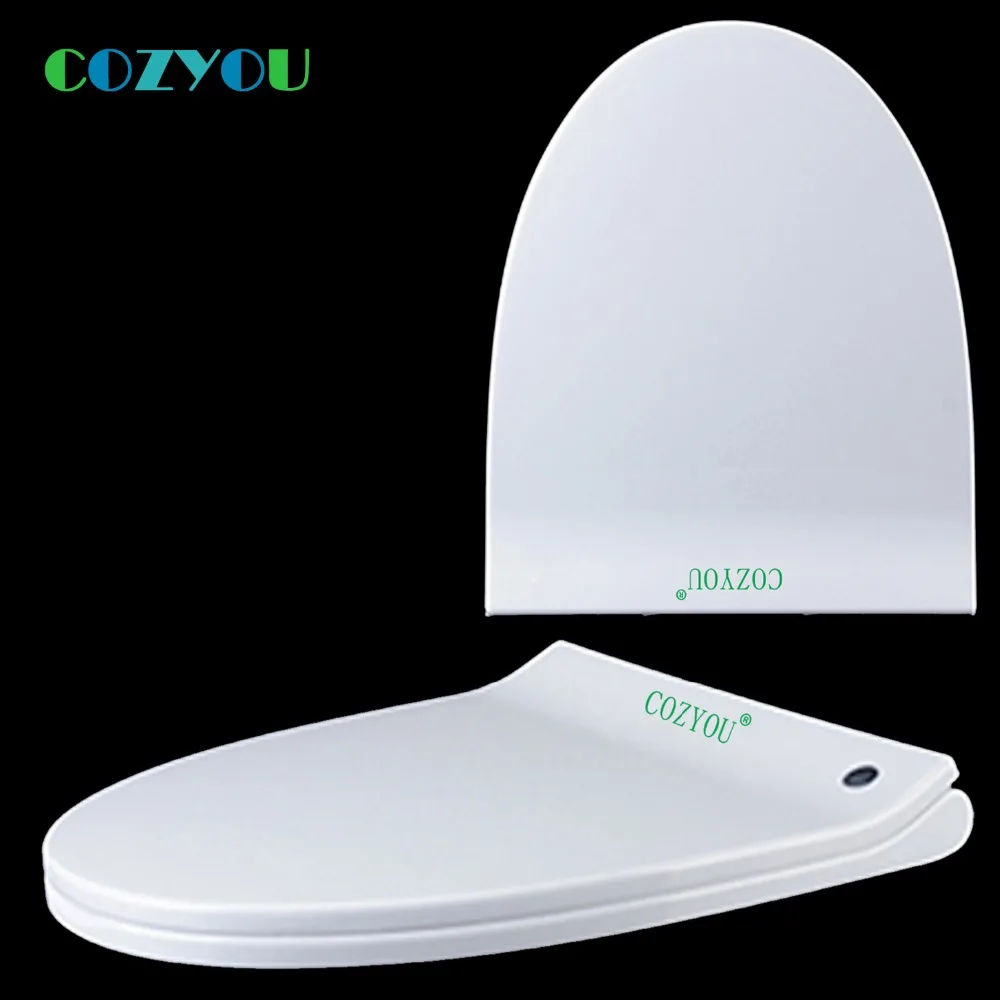 COZYOU сиденье для унитаза ПП v-образная форма мягкое закрывание одной кнопкой Быстроразъемное длина 405 мм до 480 мм, ширина 375 мм до 385 мм GBP17325SV