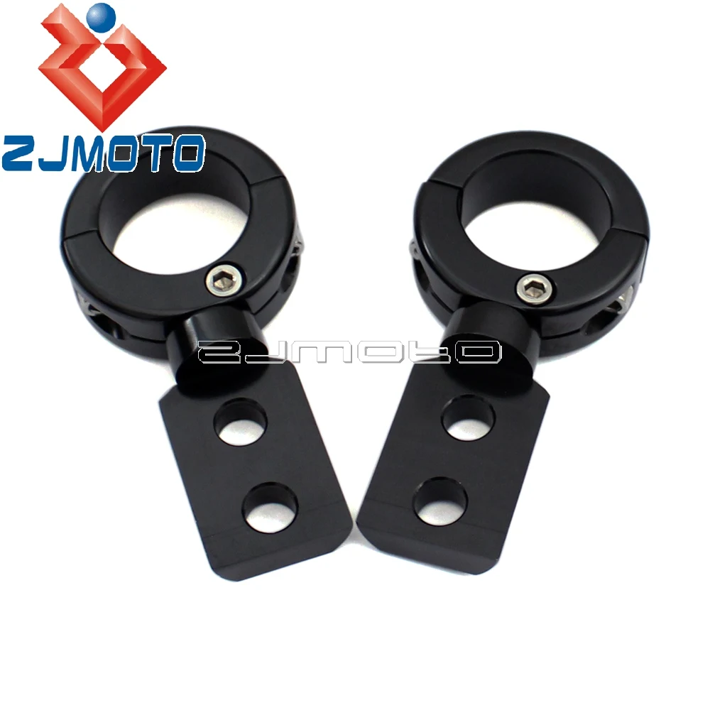 Мотоцикл 7/8 &quotРучка Бар Противотуманные фары крепление кронштейны Черный
