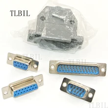 10 шт. RS232 DB9 DB15 DB25 отверстие/Pin серийный VGA 9 15 25 Pin Женский Мужской 2 ряда припоя Тип штекер D-SUB штекер разъем