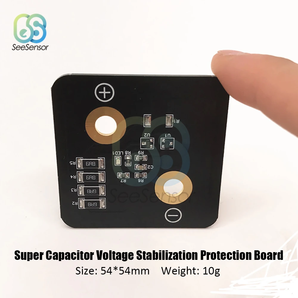 

Super Capacitor Voltage Regulator Protection Board for 2.8V 3000F Super Farad Capacitor 54* 54mm