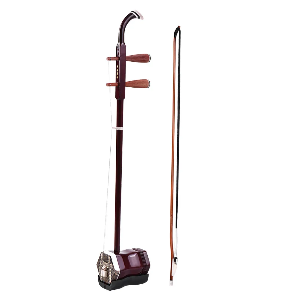 

Solidwood Erhu Chinese 2-string Violin Fiddle Stringed Musical Instrument Dark Coffee