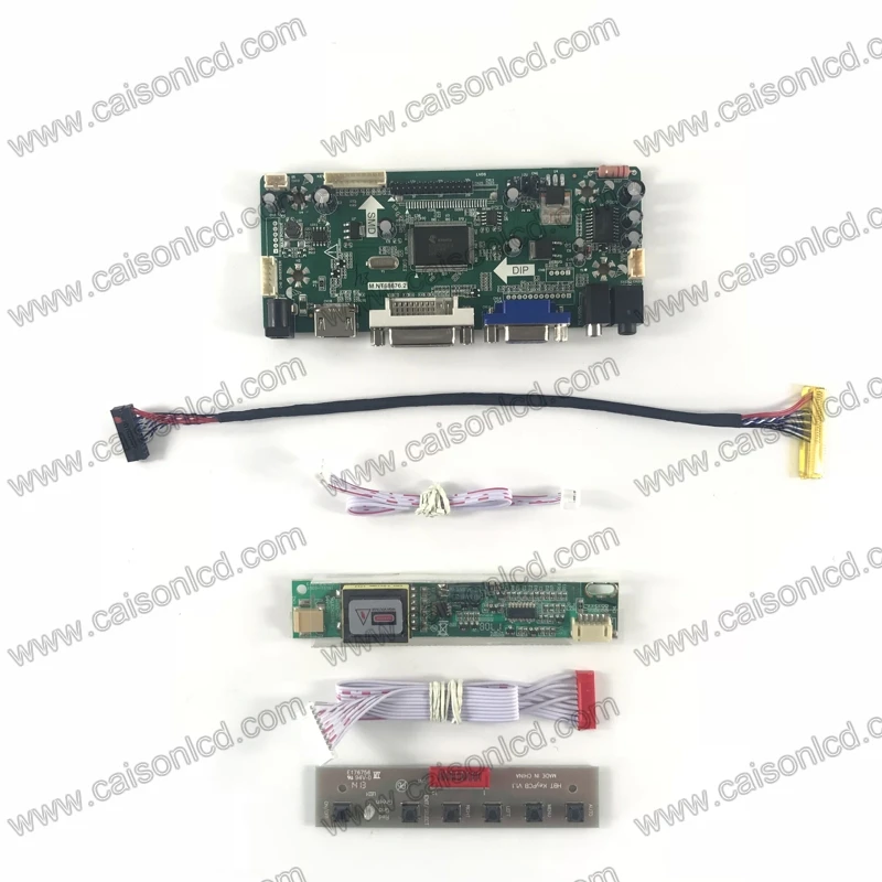 

NT68676 плата ЖК-контроллера с поддержкой DVI + VGA + аудио для ЖК-панели 15,4 дюйма 1280X800 модель ЖК-дисплея легкая в ремонте Бесплатная доставка