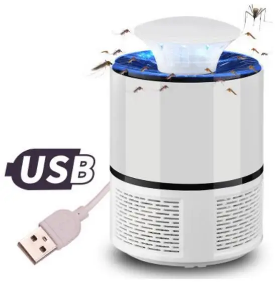 Тёплый свет DSstyles москитная убийца USB электрическая москитная убийца лампа Бесшумная домашняя светодиодный ловушка для насекомых Zapper ловушка без излучения - Цвет: Тёплый свет