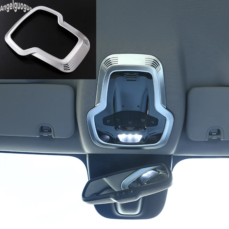 For Alfa Romeo Giulia Stelvio Upgrade Interior Reading Lamp Roof Light Decoration Cover Switch Frame Sticker Chrome Car Styling