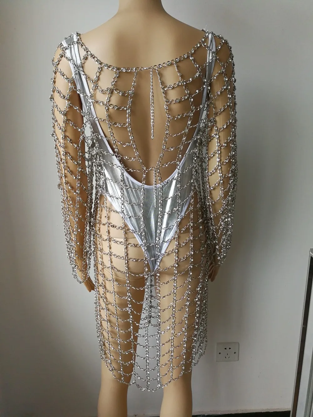 Модный стиль WRB968 блестящие серебряные стразы бусины цепочки ювелирные изделия Nicki Minaj стиль Стразы цепочки украшения