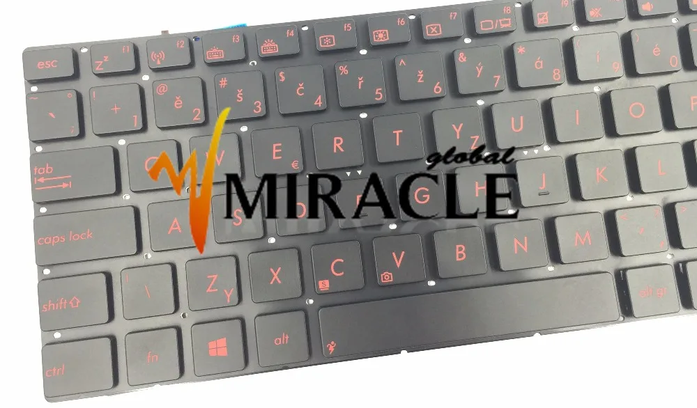 Новая Чешская клавиатура для ASUS N56 G550 N56DY N56VV N56VZ с черным кубическим цирконием и