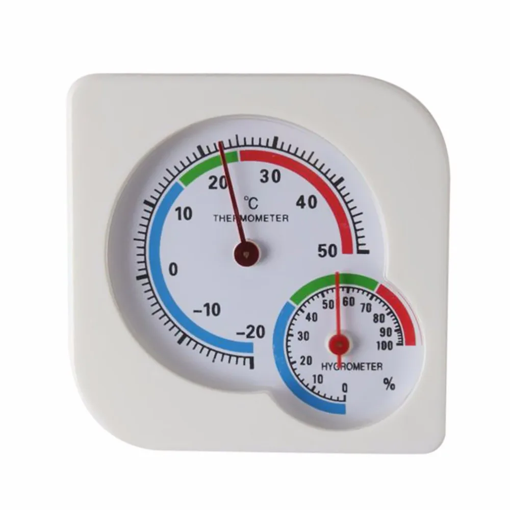 1PC Practical Household Mini Pointer Temperature Thermometer Hygrometer Meter Indoor Outdoor Humidity Measuring Instrument