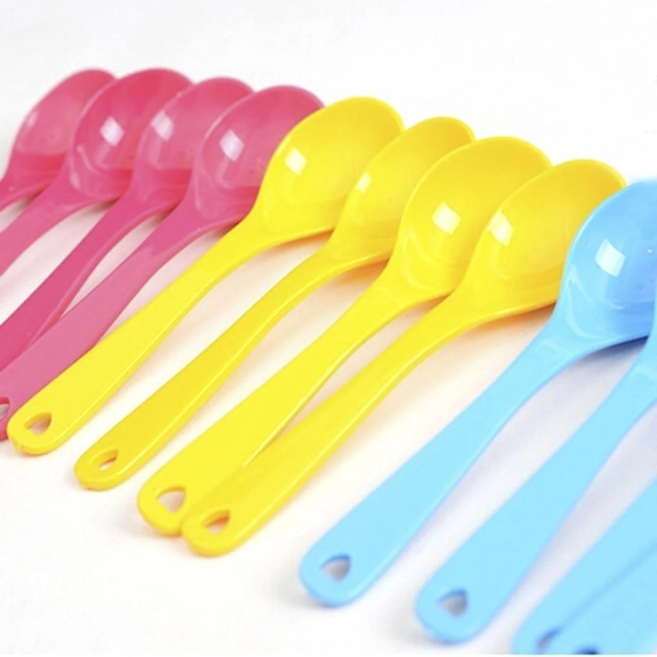12 шт. Набор детских ложек для малышей для кормления пластиковые ложки случайный цвет