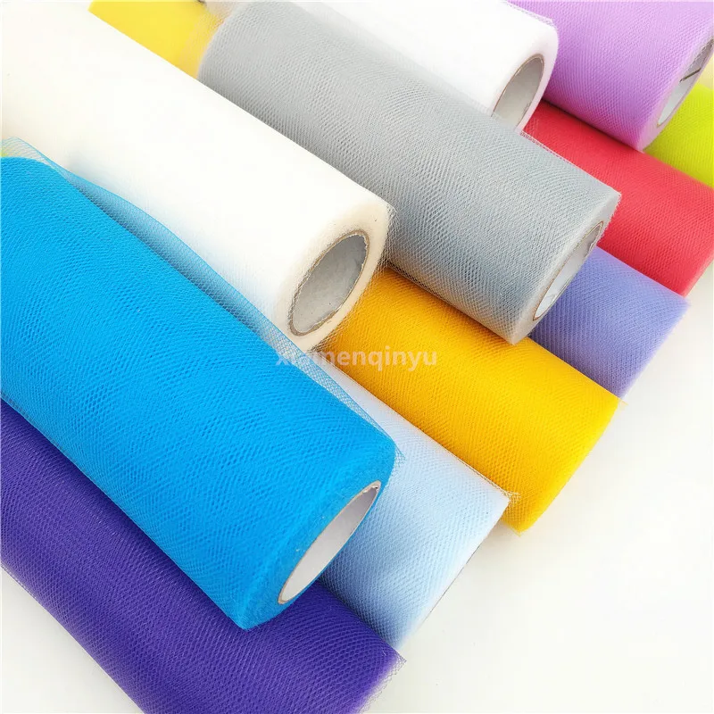 Glitter pink Tulle Roll  25 yard 15cm Spool Tutu Wedding Decoration Organza Laser DIY Craft Birthday Party Supplies 6Z (52)