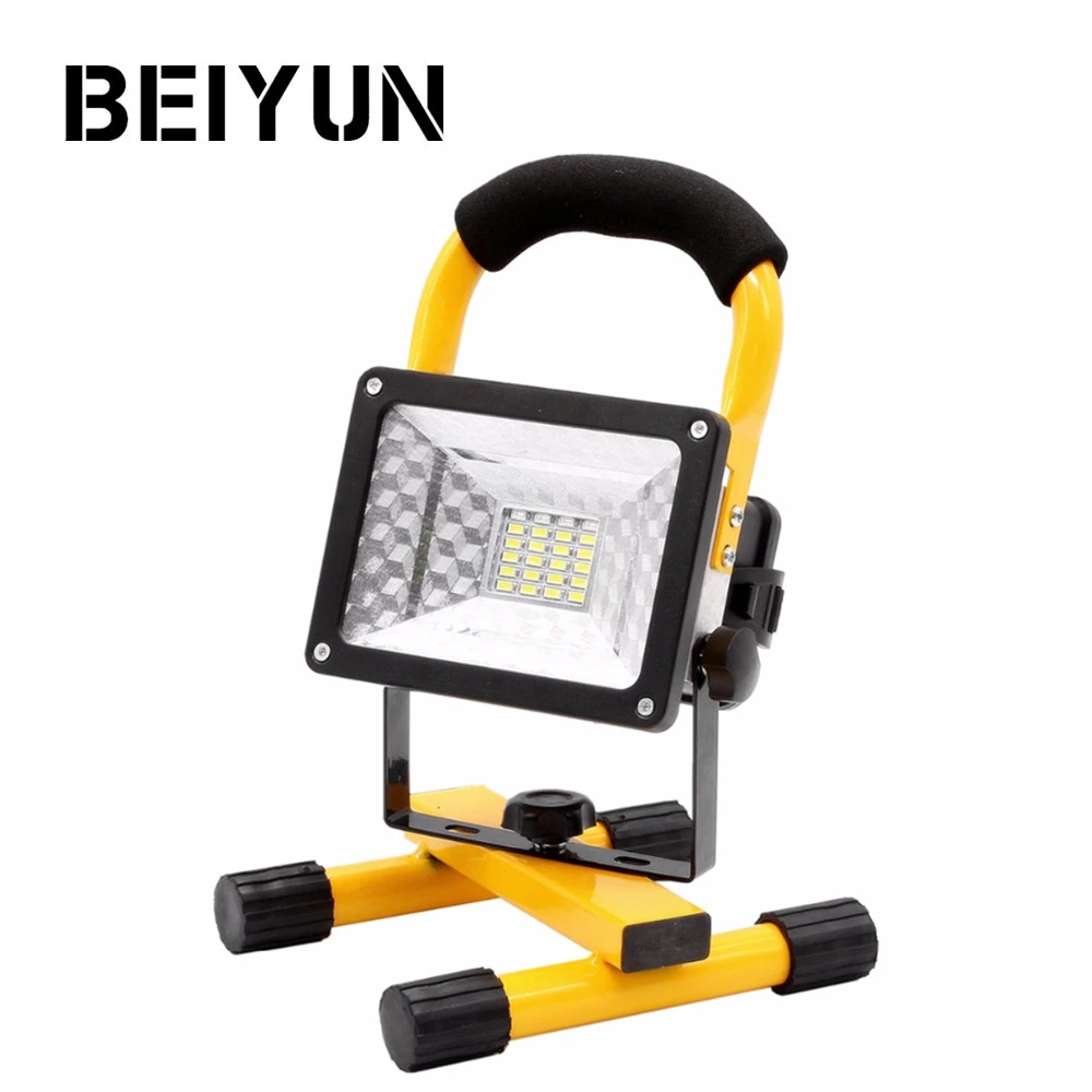 

3 Mode 24 LED Floodlight IP65 Waterproof Portable LED Flood Light Rechargeable Spotlight Power By 18650 Battery Outdoor Lighting