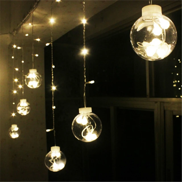 Decoração do casamento Cortina Estrelado Luzes Cordas de