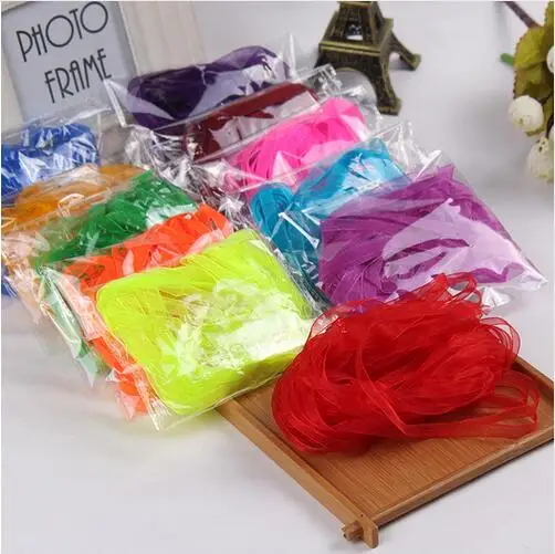 

3mm Cheap Organza Ribbon (10 Meters/lot) Decorative Gift Packing Wedding Crafts Christmas Gift Wrap Handmade DIY Material