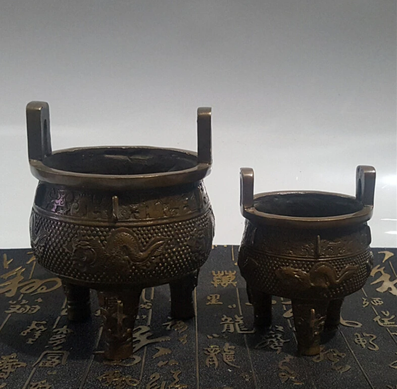 SUIRONG---505+++The store sells metal crafts copper incense burner yuan Ding Lucky Dragon Technology Home Decor | Дом и сад
