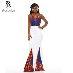 Африканские платья для женщин Новая мода дизайн Африканский Базен Анкара печати традиционное платье макси