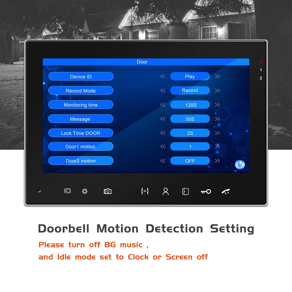 Видеодомофон для домашнего домофона 7 дюймов внутренний монитор 1200TVL уличная камера с детектором движения запись домофон система