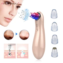 Вакуумное электрическое удаление черных точек инструмент лицевой очиститель пор USB Перезаряжаемый сильный всасывающий с синим светом и красным светом