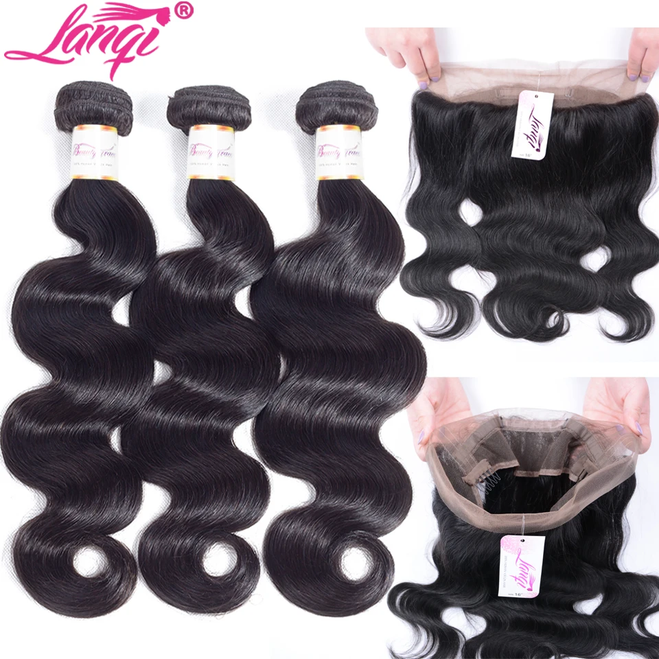 

Brazilian Body Wave bundles with frontal Human Hair Weave bundles With lace Frontal Closure 360 Lace Frontal Closure With Bundle