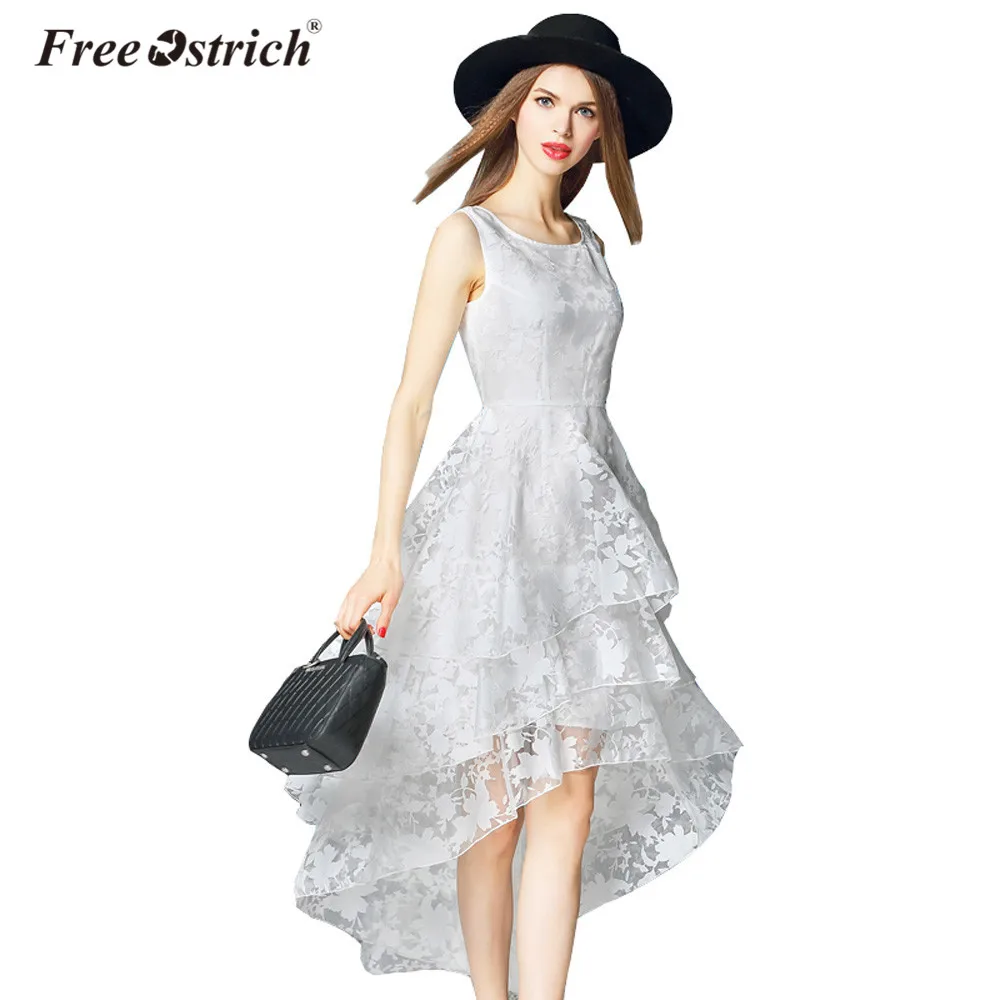 

Free Ostrich Dress Women Summer Dresses Elegant Sleeveless Party Solid Long Dress Vestidos De Fiesta Dropshipping De15