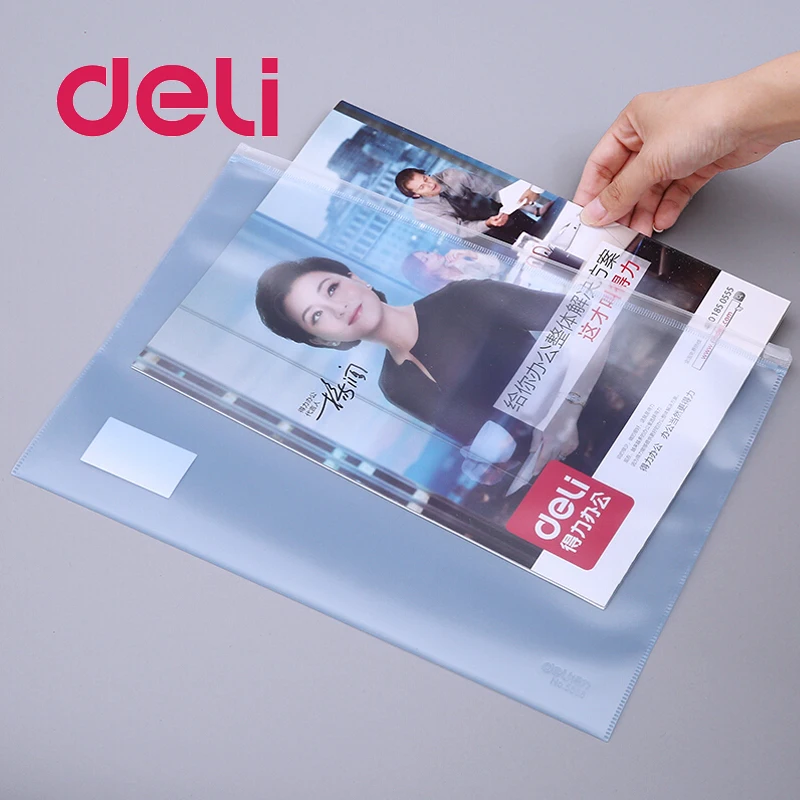 Deli новинка 10 шт. А4 прозрачная сумка для документов PP канцелярские принадлежности