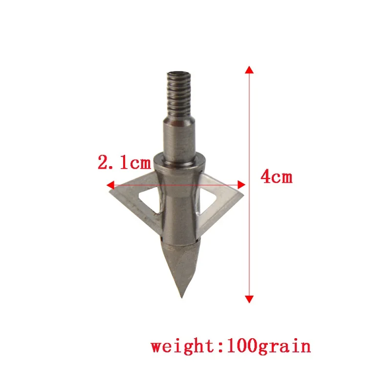3 шт. наконечник для охотничьих стрел, 3 лезвия, стальные наконечники для стрельбы, точка для стрельбы, 100гр, наконечник стрелы, лук и стрелы, аксессуары
