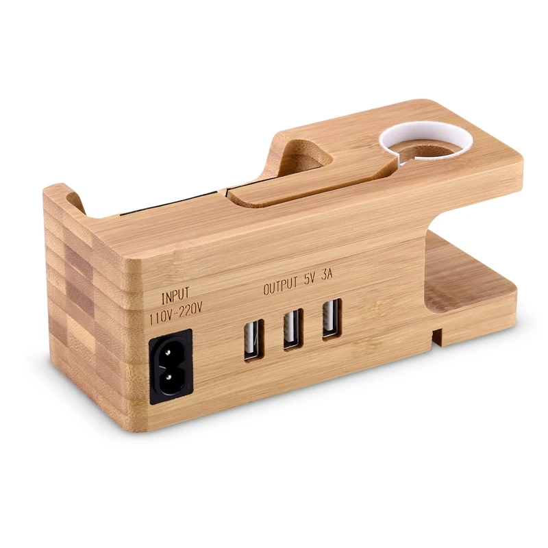 Универсальная деревянная зарядная станция usb док подставка держатель для Apple Watch