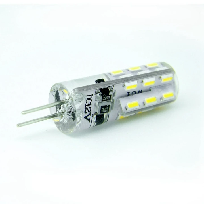 G4 Светодиодная лампа 3014 SMD 24 светодиодных DC 12 В 3 ватт теплый белый 3000 К-3500 К белый 5500 К-6000 К затемнения лампы упаковка из 10