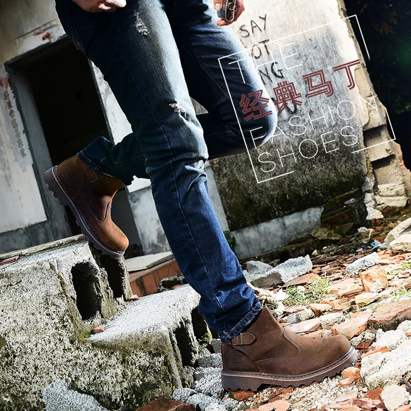 Z Suo Brand 327 Style Mens Autumn Vintage Buckle Design Genuine Leather Work Boots Male Crazy Horse Tooling In Safety From Z Suo Brand 327 Style Mens Autumn Vintage Buckle Design Genuine Leather Work Boots Male Crazy Horse Tooling In Safety From