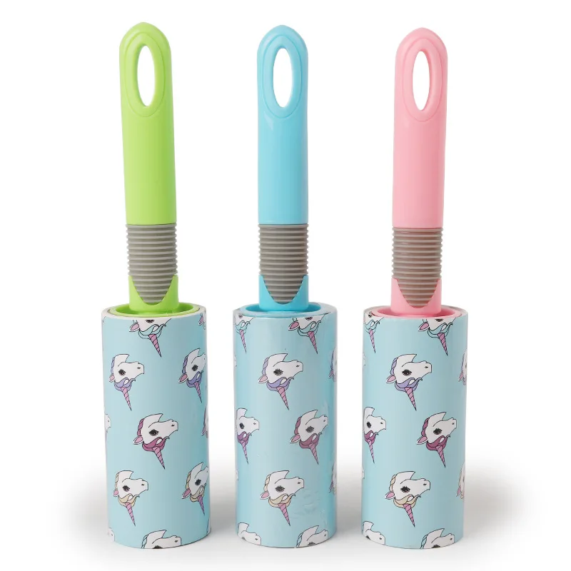 

Plastic handle pet wool sticker 40 drawing paper drum type pet wool sticker