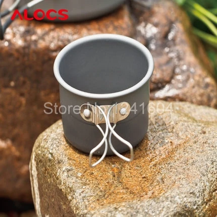 

ALOCS Aluminum Oxide Camping Folding Cup Traveling Outdoor Camping Hiking Mug Portable Collapsible Cup Bottel TW-402