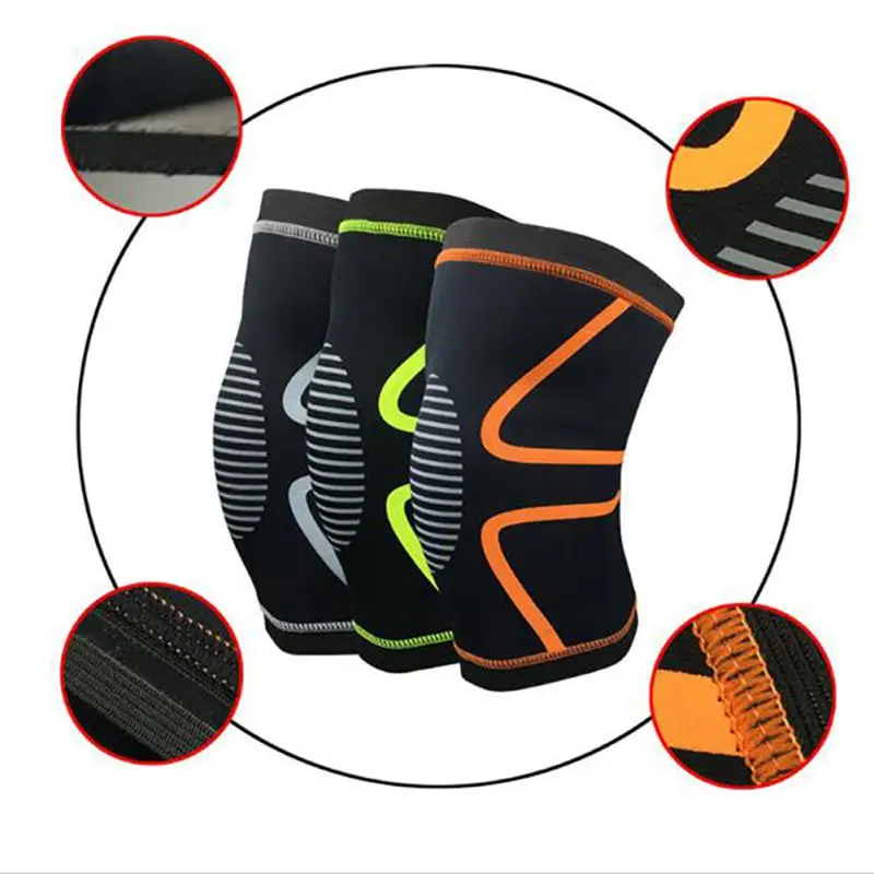 Knee Pads Brace Kneepad Gym Weight lifting Knee Wraps Bandage Straps Guard Compression Knee Sleeve Brace 1PCS